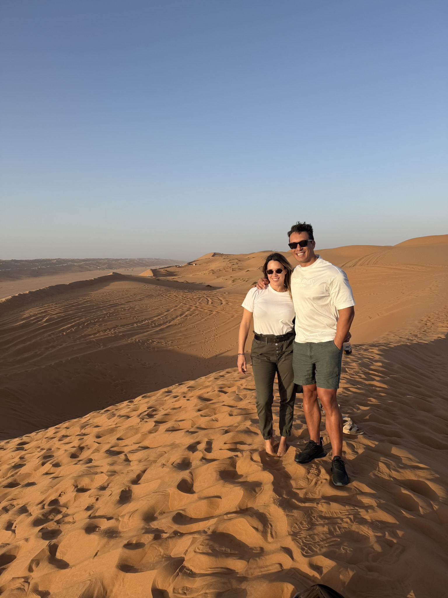 Watching the sunset over the dunes