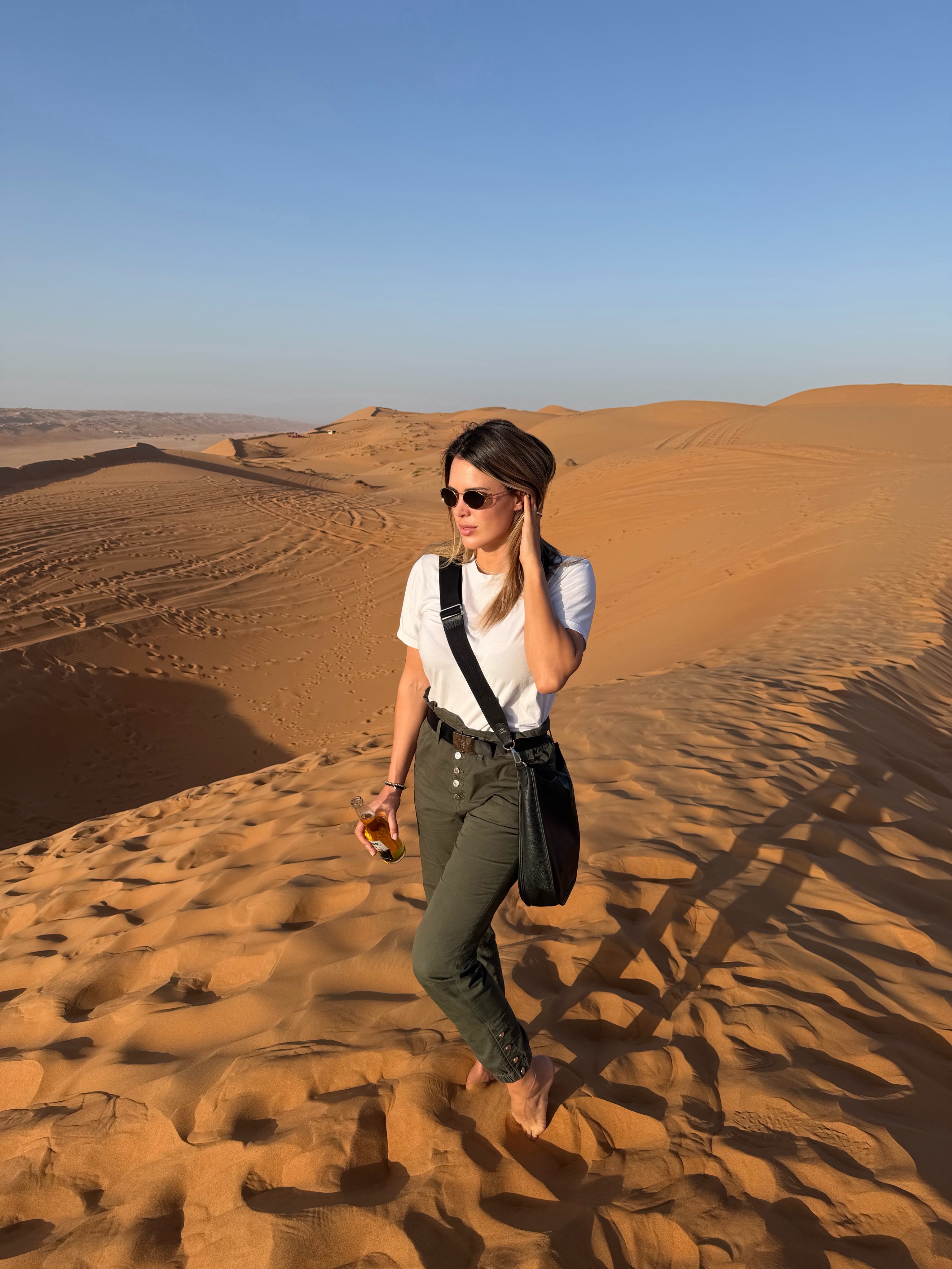 Watching the view over the desert dunes