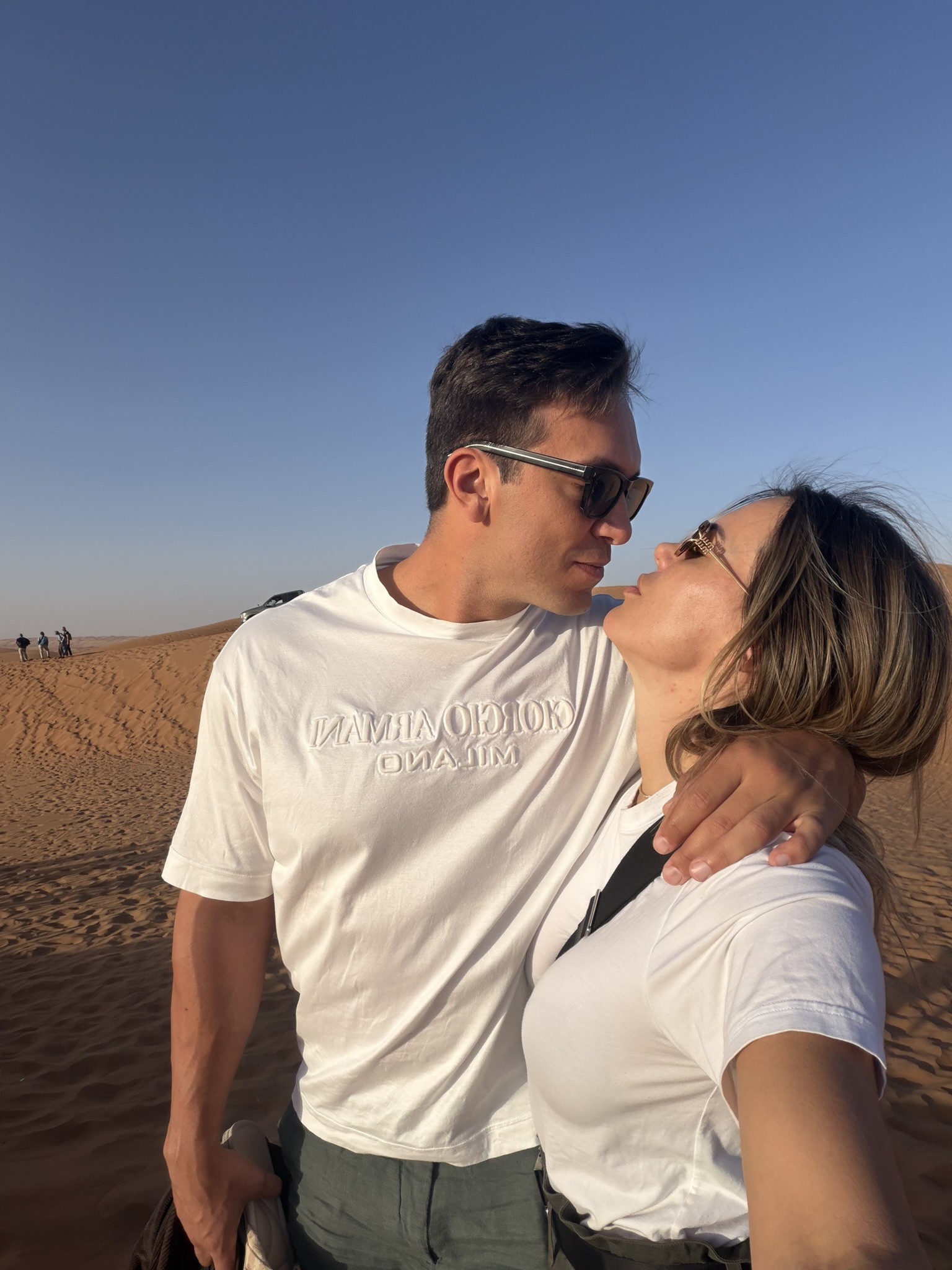 A kiss out on the dunes