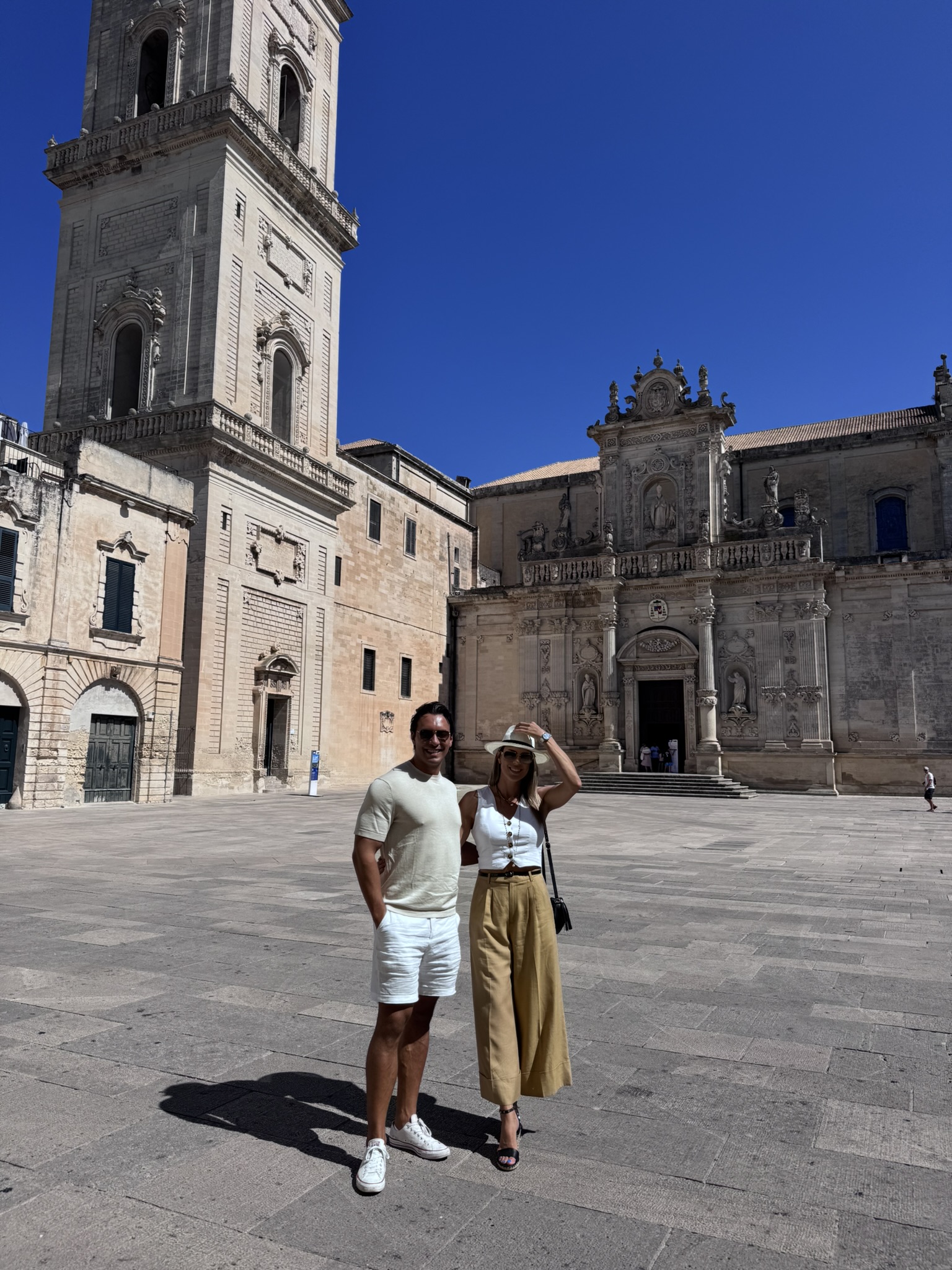 Beneath the arch in Lecce