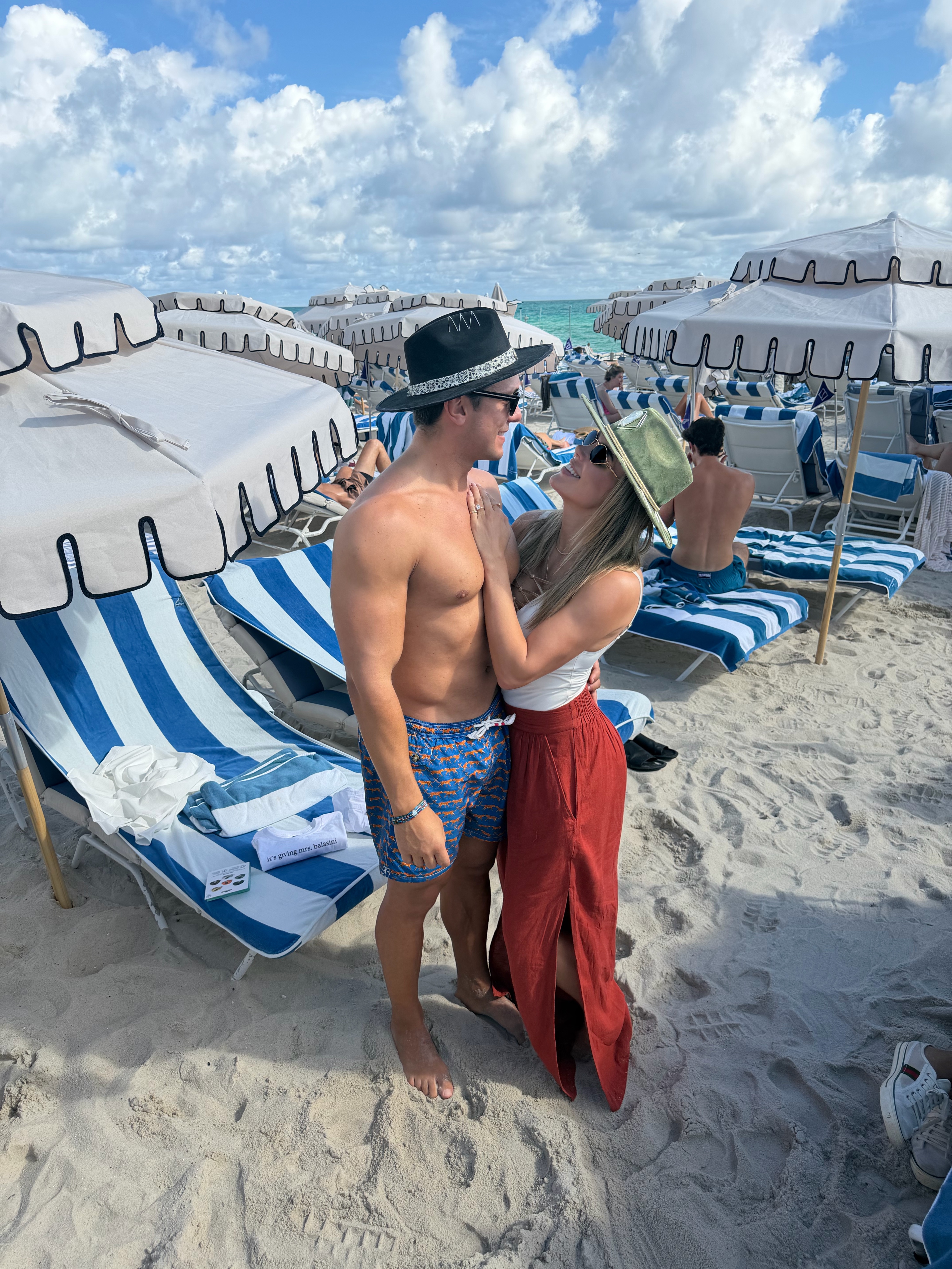A close moment on the beach in Miami