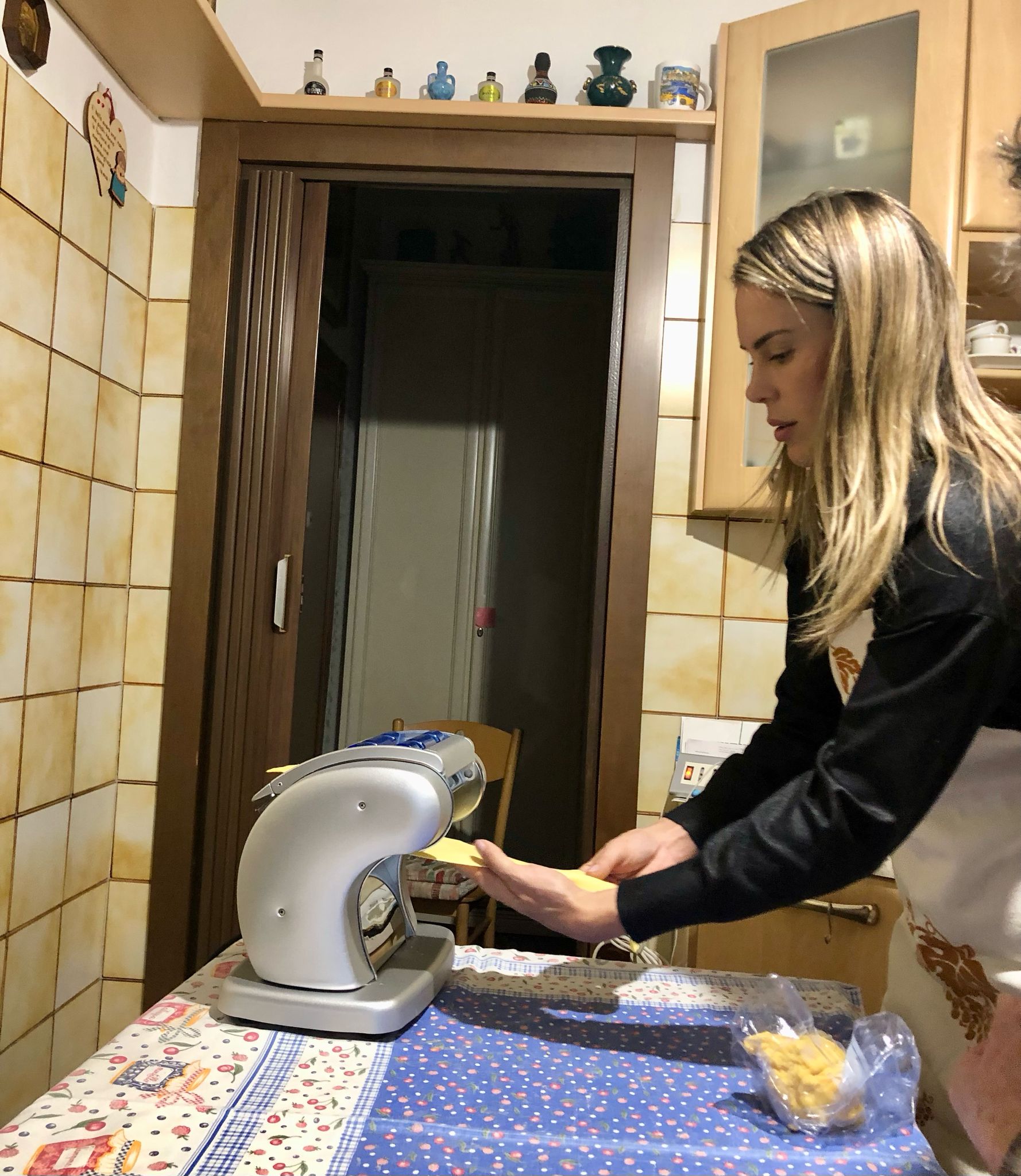 Rolling out fresh pasta