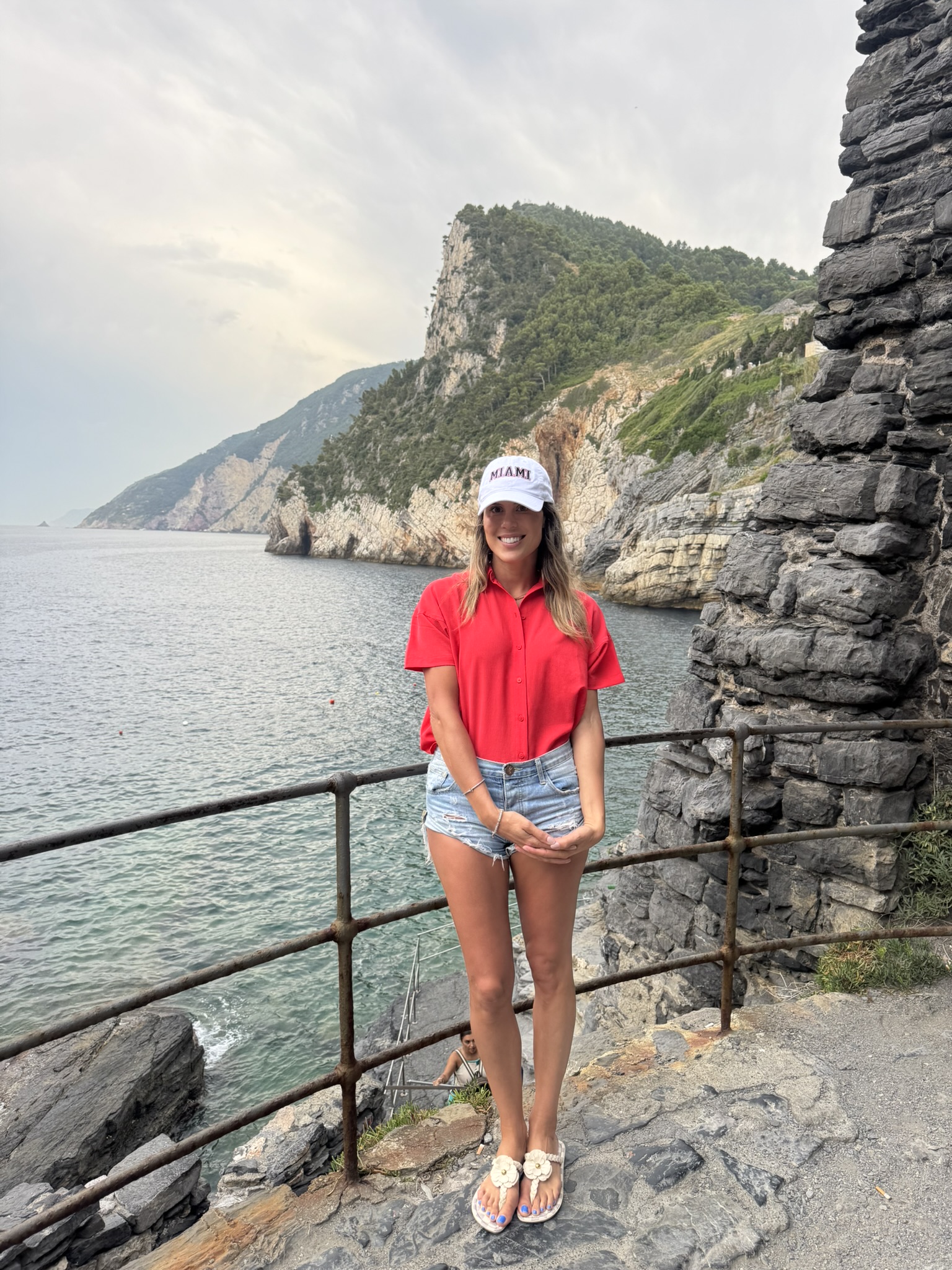 On the cliffside path along the Ligurian coast