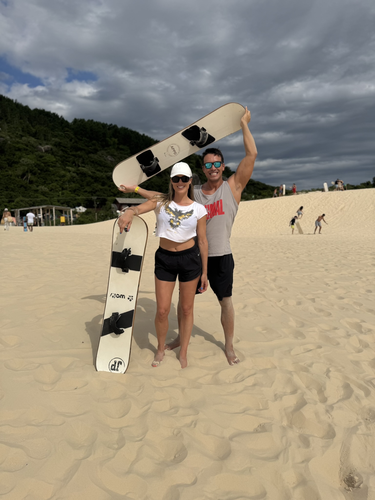 Sandboarding on the dunes