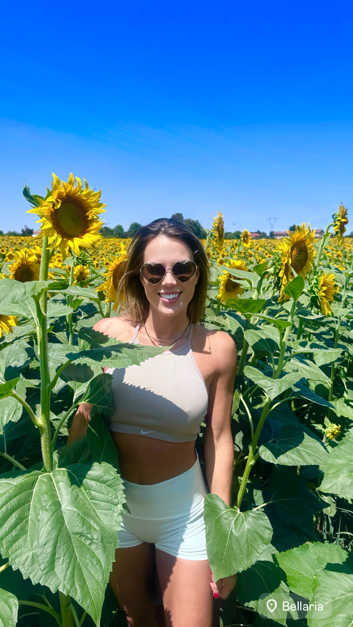 Posing in a sunflower field in Bellaria
