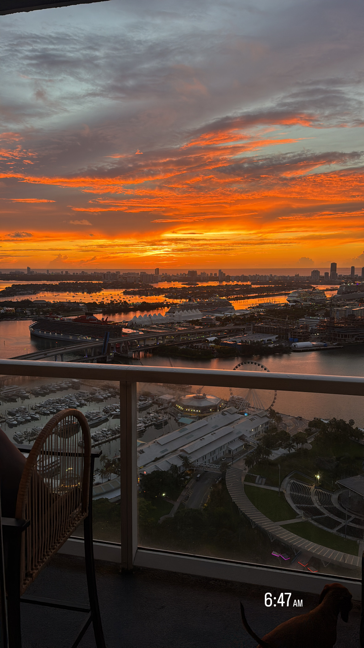 A sunset from the balcony