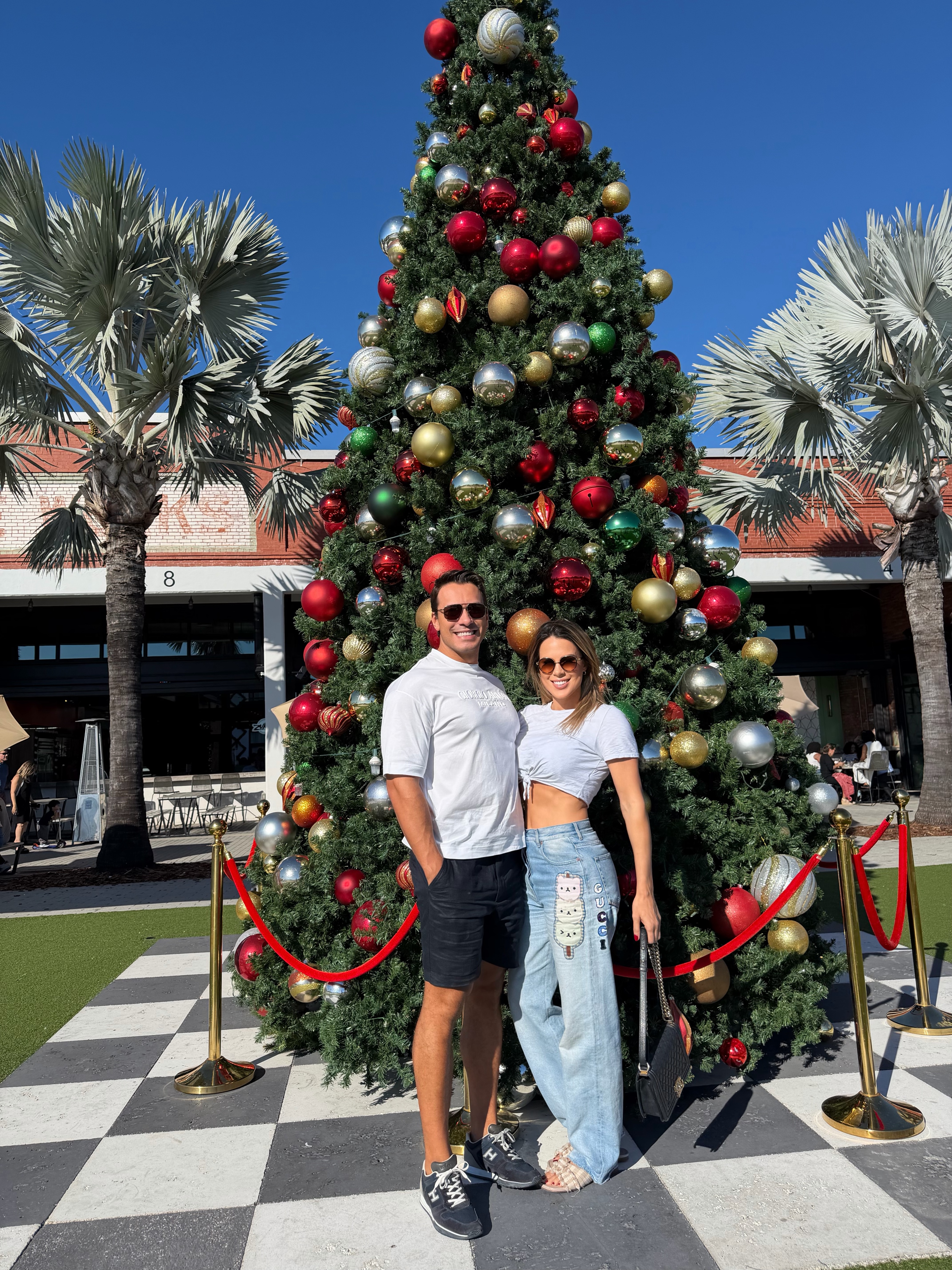 A Christmas tree in the Florida sunshine