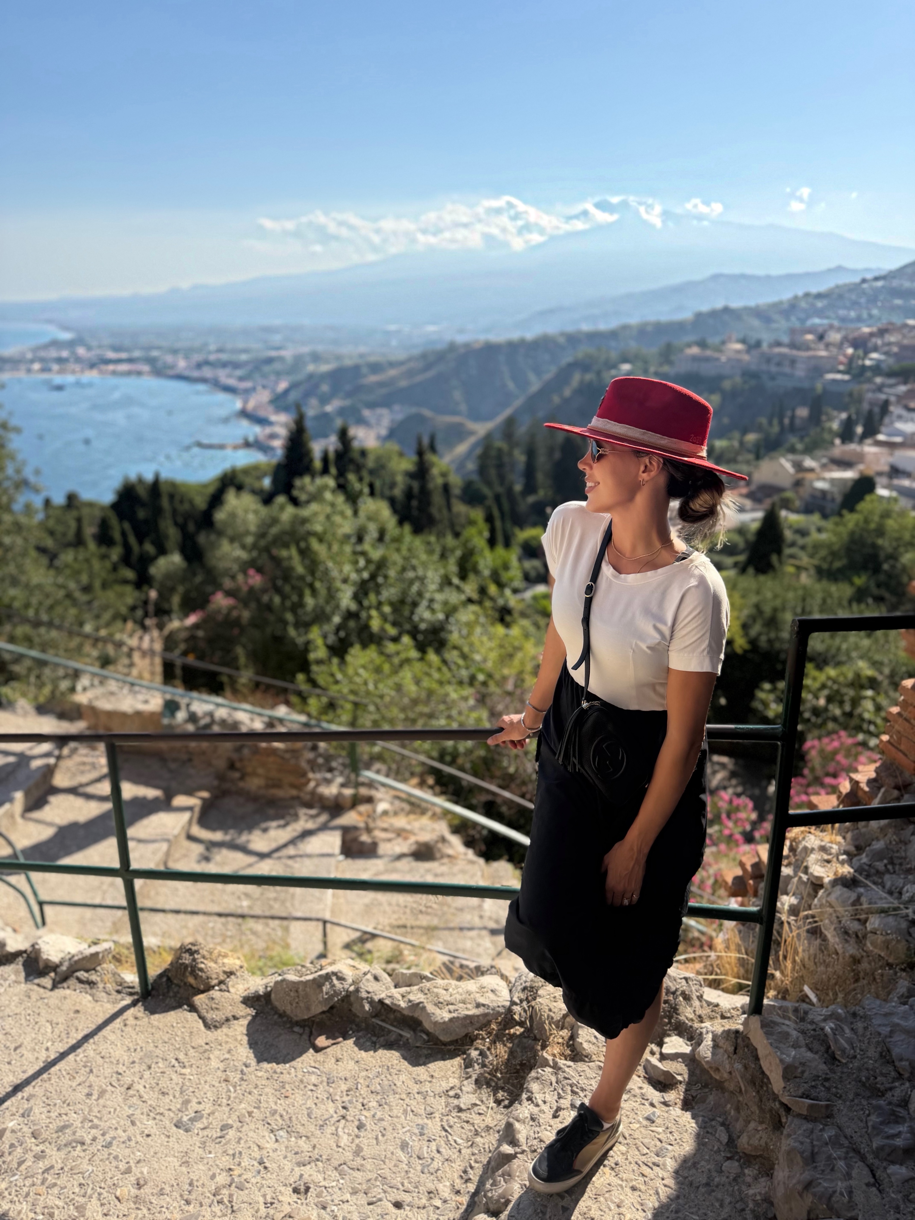 Taking in the view over Taormina