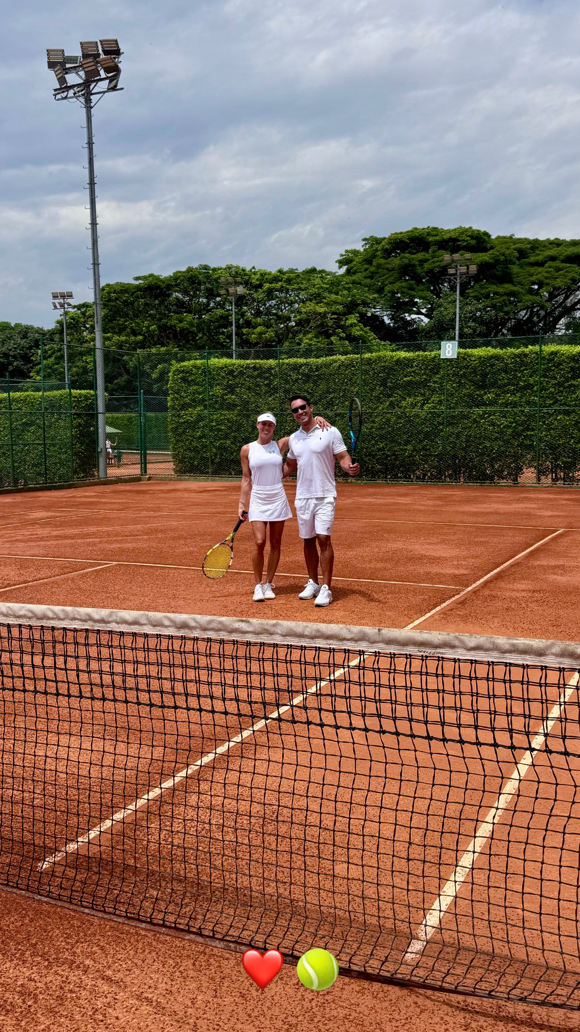 On the tennis court