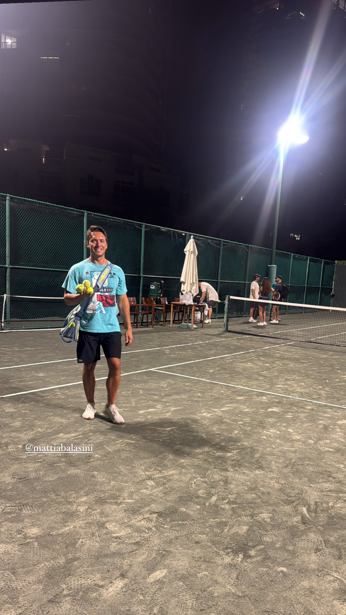 A night match on the court
